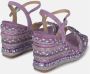 Alma en Pena Wig Sandaal met Strass Detail Purple Dames - Thumbnail 3