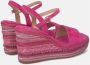 Alma en Pena Wig Sandaal met Strass Steentjes en Vlecht Detail Pink Dames - Thumbnail 3