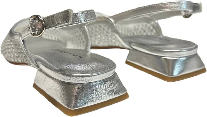 Alma en Pena Zilveren Ballerina's met Bandje Gray Dames
