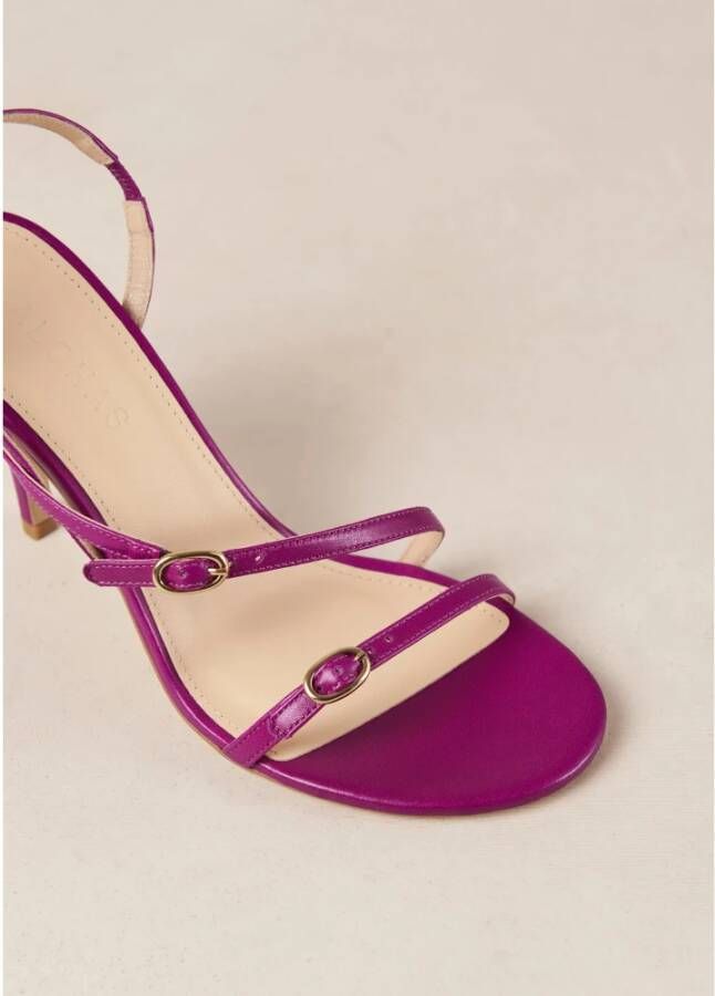 ALOHAS Paarse leren sandalen Purple Dames
