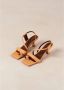 ALOHAS Asymmetrische bandjes in leer sandalen Orange Dames - Thumbnail 12