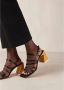 ALOHAS Aubrey Zwarte Leren Sandalen Multicolor Dames - Thumbnail 2