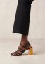 ALOHAS Aubrey Zwarte Leren Sandalen Multicolor Dames - Thumbnail 3