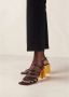ALOHAS Aubrey Zwarte Leren Sandalen Multicolor Dames - Thumbnail 5