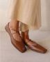 ALOHAS Bruin Leren Ballet Flats Brown Dames - Thumbnail 2