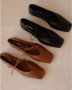 ALOHAS Bruin Leren Ballet Flats Brown Dames - Thumbnail 3