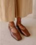 ALOHAS Bruin Leren Ballet Flats Brown Dames - Thumbnail 4