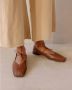 ALOHAS Bruin Leren Ballet Flats Brown Dames - Thumbnail 5