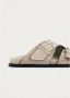 Alohas Beige Suède Leren Sandalen - Thumbnail 2