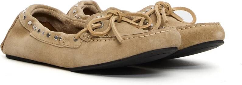 Alohas Beige Suède Mocassin Schoen