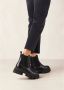 ALOHAS Stevige Zwarte Leren Enkellaarzen Black Dames - Thumbnail 5