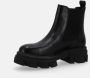 ALOHAS Stevige Zwarte Leren Enkellaarzen Black Dames - Thumbnail 9