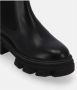 ALOHAS Stevige Zwarte Leren Enkellaarzen Black Dames - Thumbnail 11