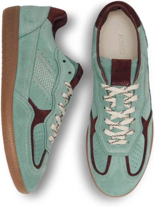 Alohas Blauwe leren sneakers - Foto 4