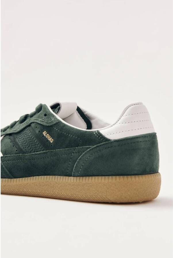 Alohas Bosgroene Leren Sneakers