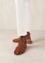 ALOHAS Bruin Leren Vissers Sandalen Bruin Dames - Thumbnail 5