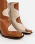 ALOHAS Bruine laarzen met crèmekleurige details Bruin Dames - Thumbnail 13