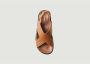 ALOHAS Bruine leren sandalen 3cm hak Brown Dames - Thumbnail 10