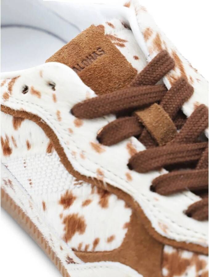 Alohas Bruine Leren Sneakers met Katoenen Decoraties