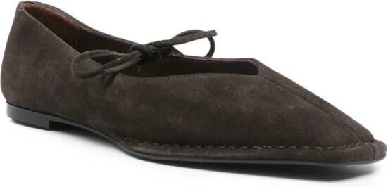 Alohas Cederbruine Vierkante Platte Schoenen