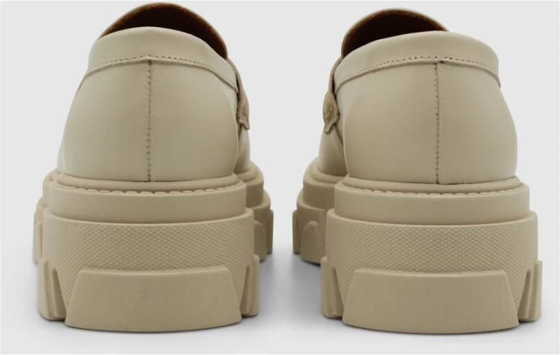 ALOHAS Cream Leather Loafers Trailblazer Style Beige Dames