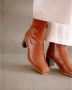 ALOHAS Beige Laarzen met Houten Zool Beige Dames - Thumbnail 9