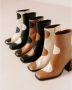 ALOHAS Bruine laarzen met crèmekleurige details Bruin Dames - Thumbnail 4