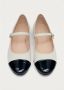 ALOHAS Musa Bicolor Leren Ballet Flats White Dames - Thumbnail 3