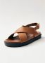 ALOHAS Bruine leren sandalen 3cm hak Brown Dames - Thumbnail 7