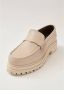 ALOHAS Obsidian Cream Leather Loafers Beige Dames - Thumbnail 2