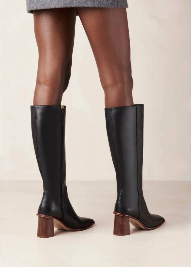 ALOHAS Oost Leren Laarzen Black Dames