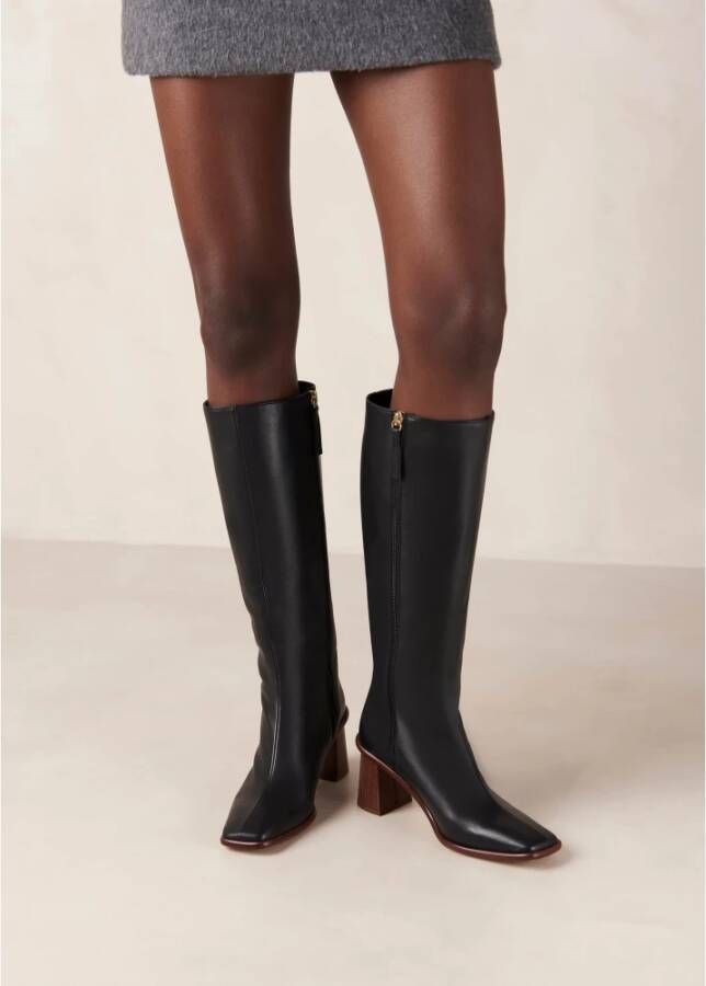 ALOHAS Oost Leren Laarzen Black Dames