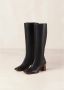 ALOHAS Oost Leren Laarzen Black Dames - Thumbnail 12
