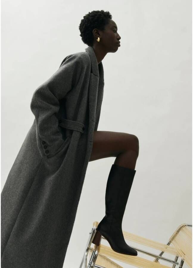 ALOHAS Oost Leren Laarzen Black Dames