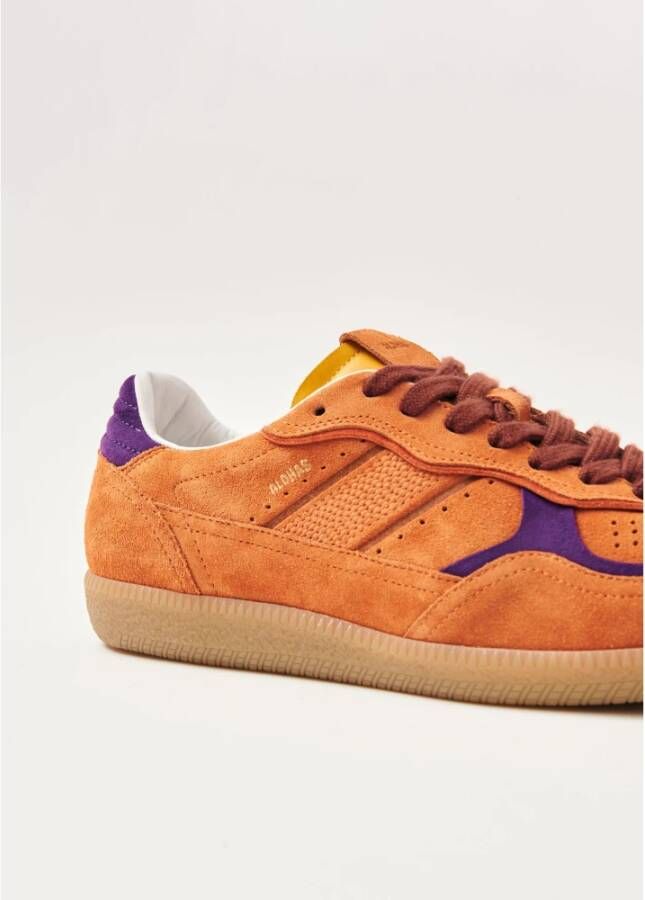 ALOHAS Oranje Leren Sneakers Orange Dames