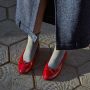 ALOHAS Oriana Onix Rood Leren Ballet Flats Red Dames - Thumbnail 4