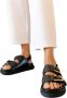 ALOHAS Zwarte leren slingback sandalen Black Dames - Thumbnail 5