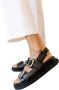 ALOHAS Zwarte leren slingback sandalen Black Dames - Thumbnail 7