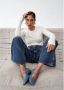 ALOHAS Por Do Sol Denim Blue Denim Ballet Flats Blue Dames - Thumbnail 2