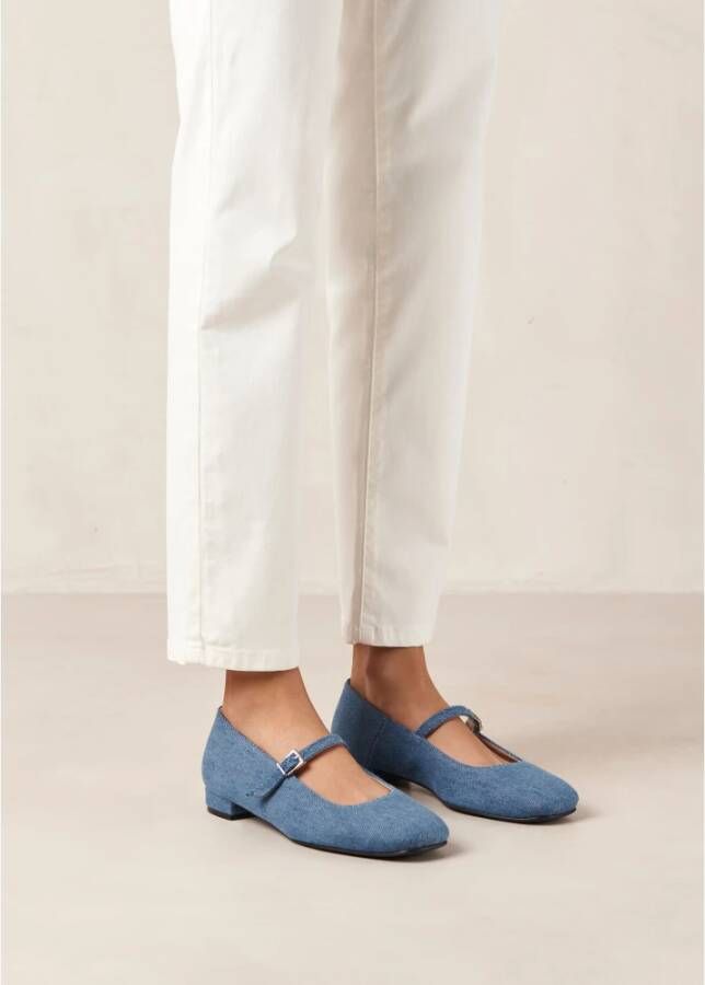 ALOHAS Por Do Sol Denim Blue Denim Ballet Flats Blue Dames