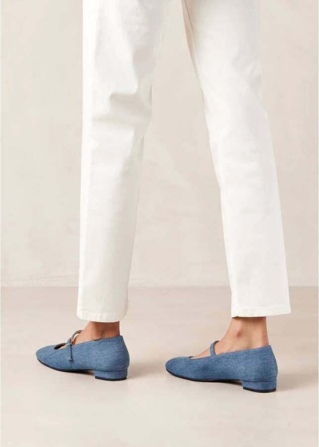 ALOHAS Por Do Sol Denim Blue Denim Ballet Flats Blue Dames