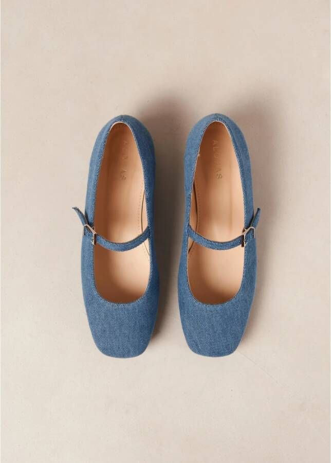 ALOHAS Por Do Sol Denim Blue Denim Ballet Flats Blue Dames