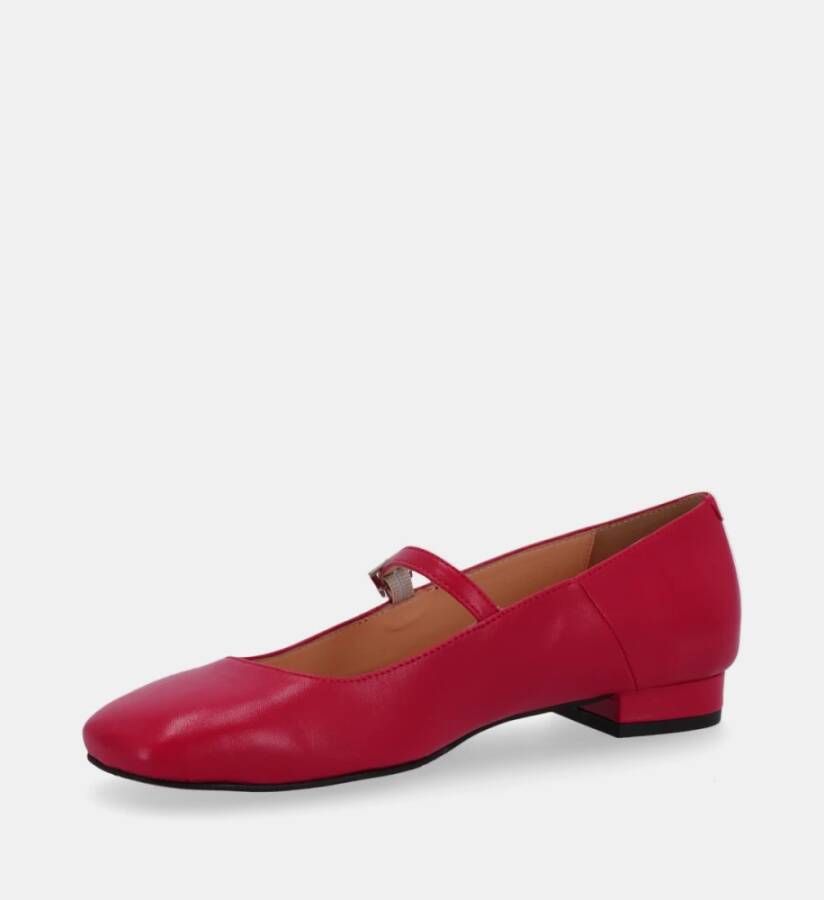 ALOHAS Por Do Sol Rode Leren Ballet Flats Red Dames