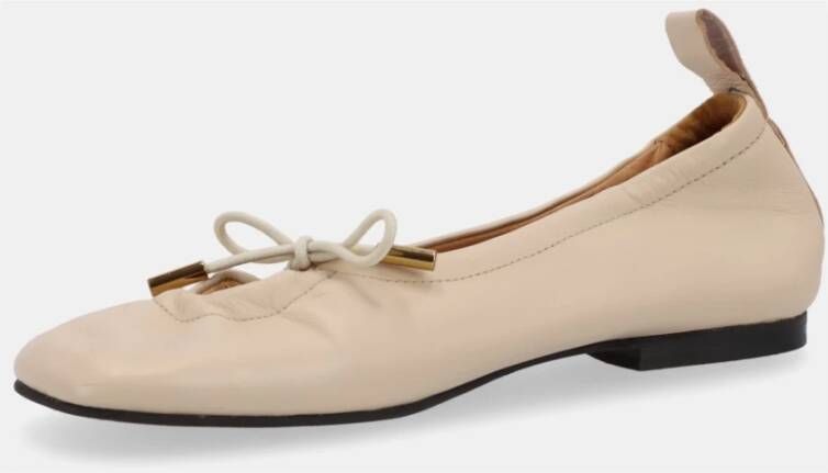 ALOHAS Rosalind Crème Leren Ballet Flats White Dames