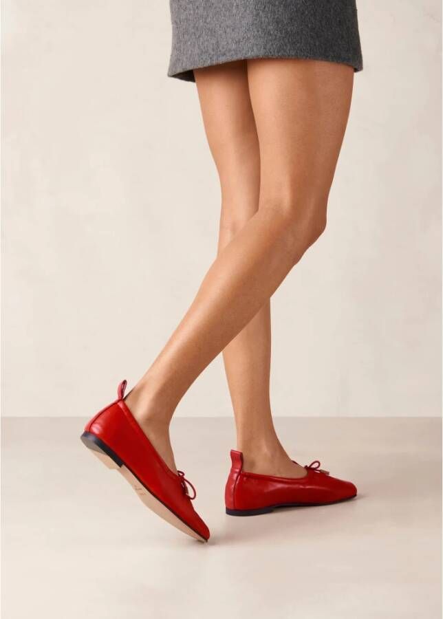 ALOHAS Rosalind Rode Leren Ballet Flats Red Dames