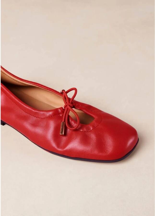 ALOHAS Rosalind Rode Leren Ballet Flats Red Dames