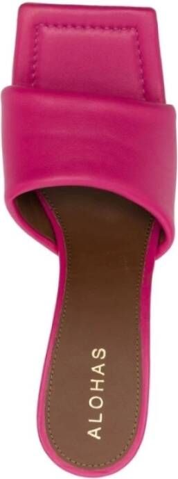 Alohas Roze Puffy Mules Platte Sandalen