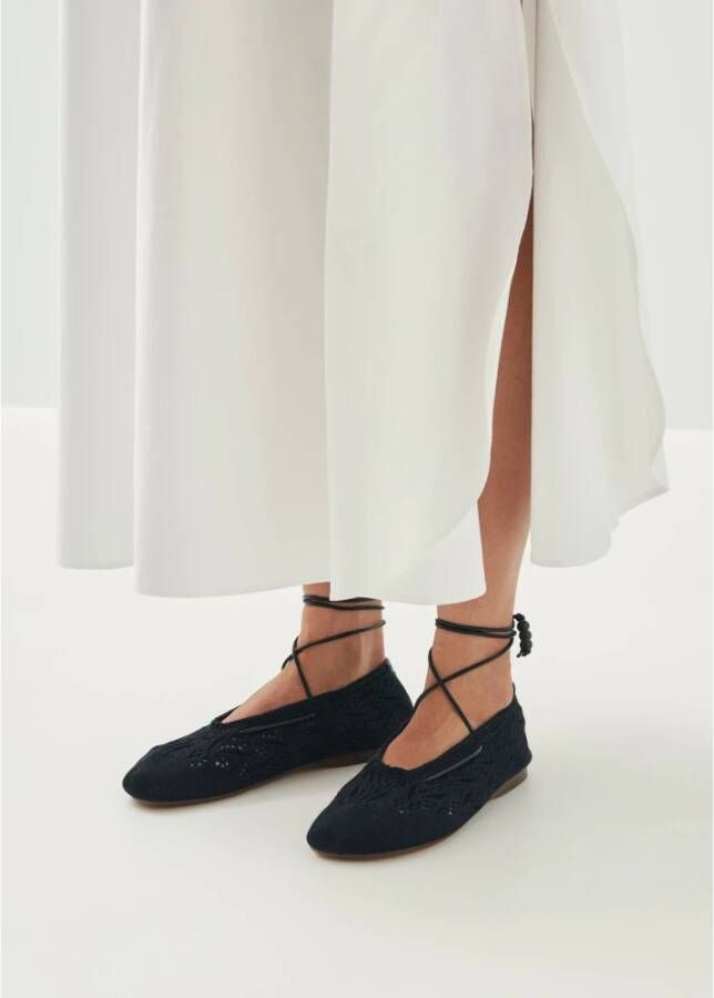 ALOHAS Rozemarijn gehaakte balletflats Black Dames