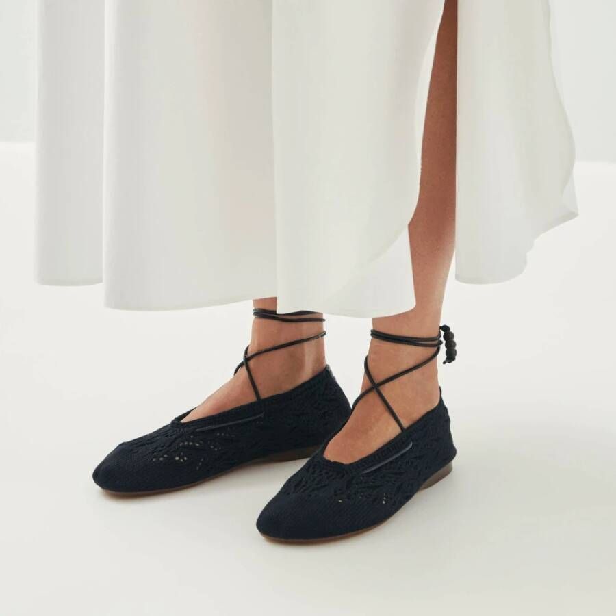 ALOHAS Rozemarijn gehaakte balletflats Black Dames