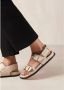 ALOHAS Roomwit leren sandalen Beige Dames - Thumbnail 3